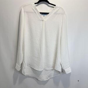 Penmans  White V-Neck Women's Blouse size Large